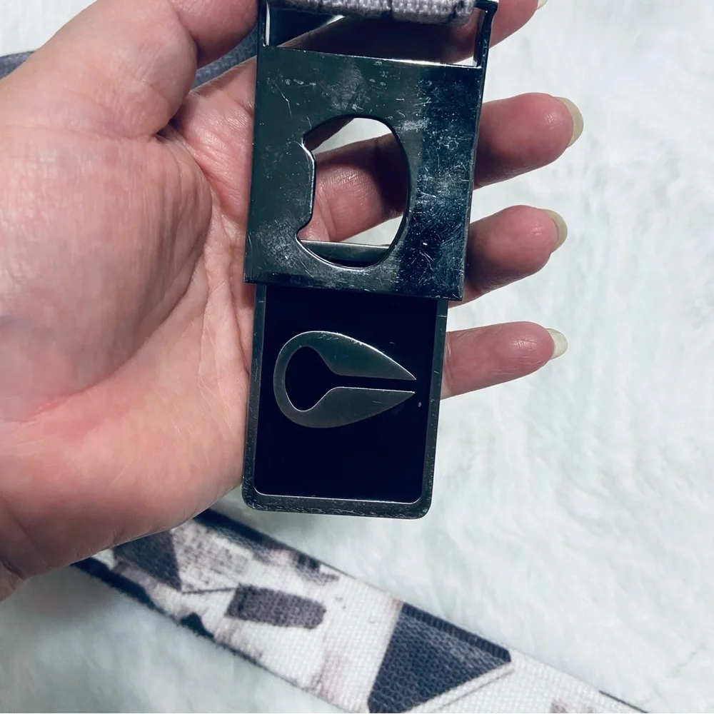 Surfer Black and Gray Belt with Silver Buckle